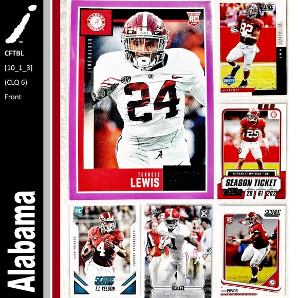NCAA Other - Alabama Crimson Tide 6 Card Lot - CFTBL [10_1_3]